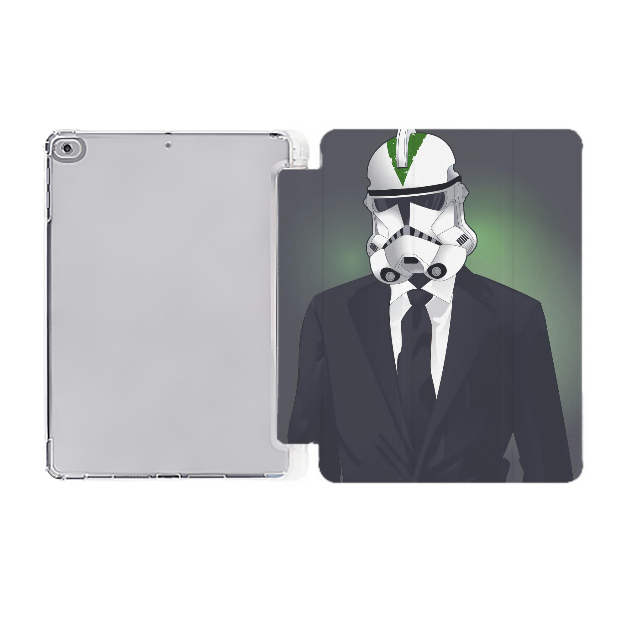 （画像用） スター・ウォーズ Star Wars IPad ケース ペン収納付き 三つ折りスタンド PUレザー×シリコン 対応機種9.5/10.5/10.9インチ